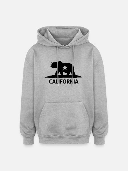 california - Oversized Unisex Hoodie - heather grey