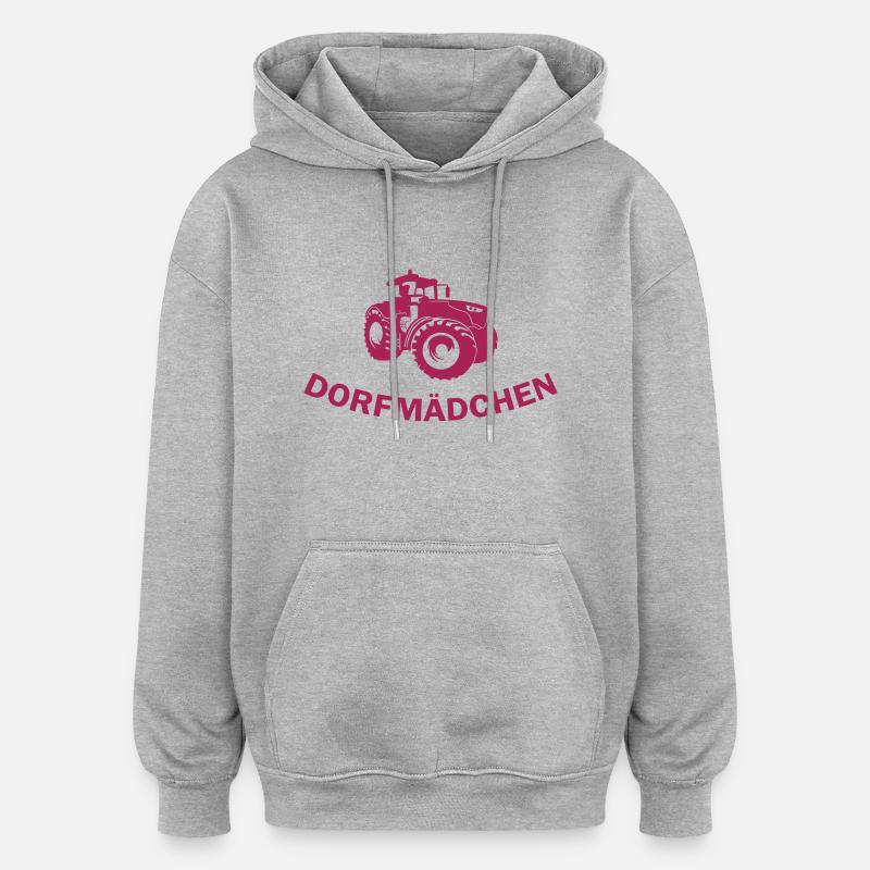 dorfmaedchen - Oversized Unisex Hoodie - Grau meliert