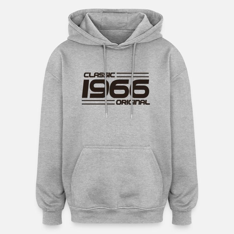 Classique 1966 original - Sweat à capuche oversize unisexe - gris chiné