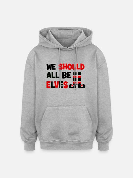 Elves - Oversized Unisex Hoodie - heather grey