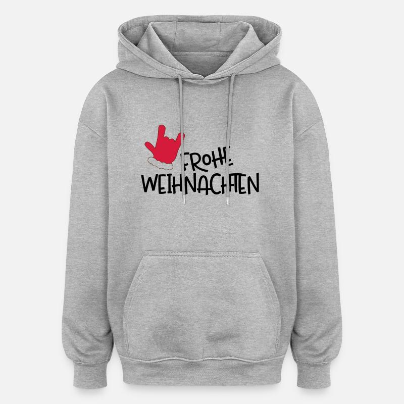 Joyeux Noël - Sweat à capuche oversize unisexe - gris chiné