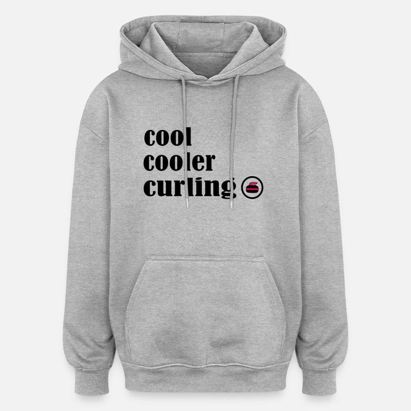 curling eisstockschießen curler curlingsaison - Oversized Unisex Hoodie - heather grey