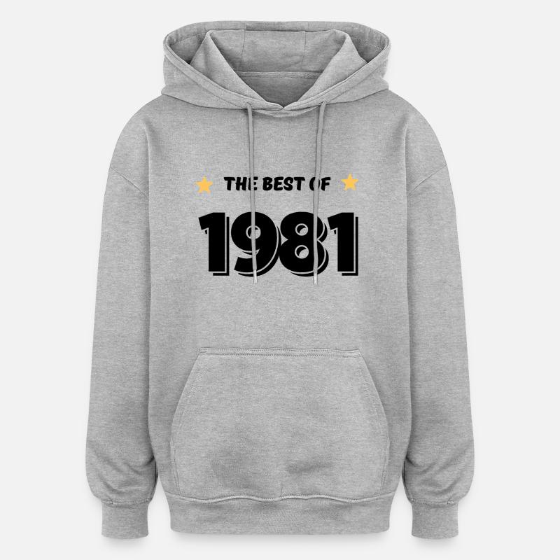 Das Beste von 1981 - Oversized Unisex Hoodie - Grau meliert