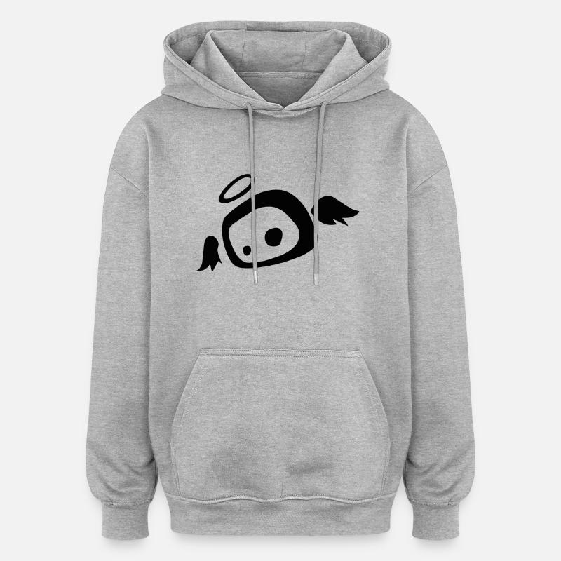 Angel Sow - Sweat à capuche oversize unisexe - gris chiné