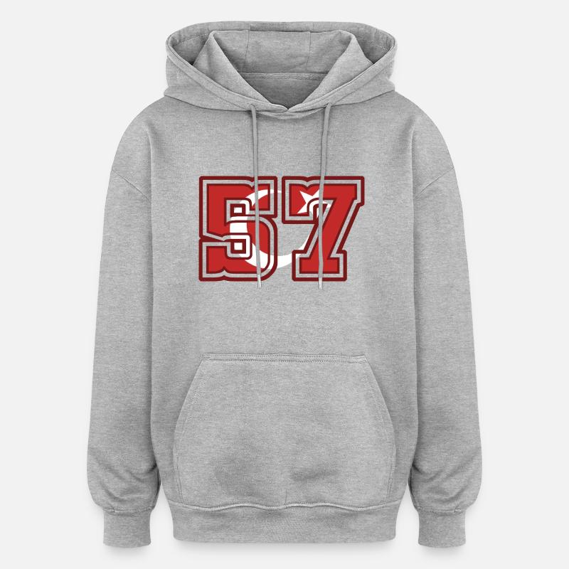 Sinop - Sweat à capuche oversize unisexe - gris chiné