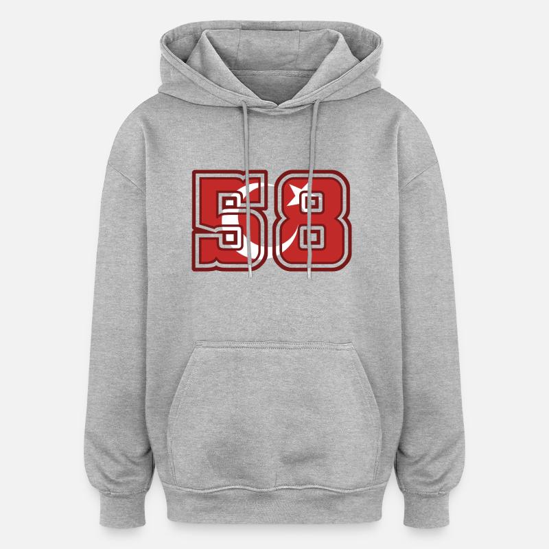 Sivas - Sweat à capuche oversize unisexe - gris chiné