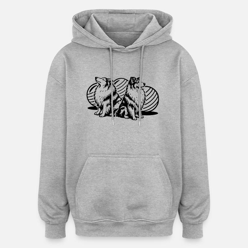 Treibball (einfärbbar) - Oversized Unisex Hoodie - Grau meliert