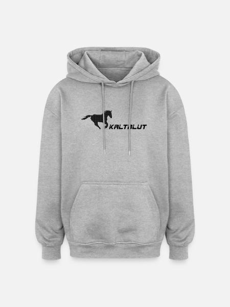 kaltblut - Oversized Unisex Hoodie - Grau meliert