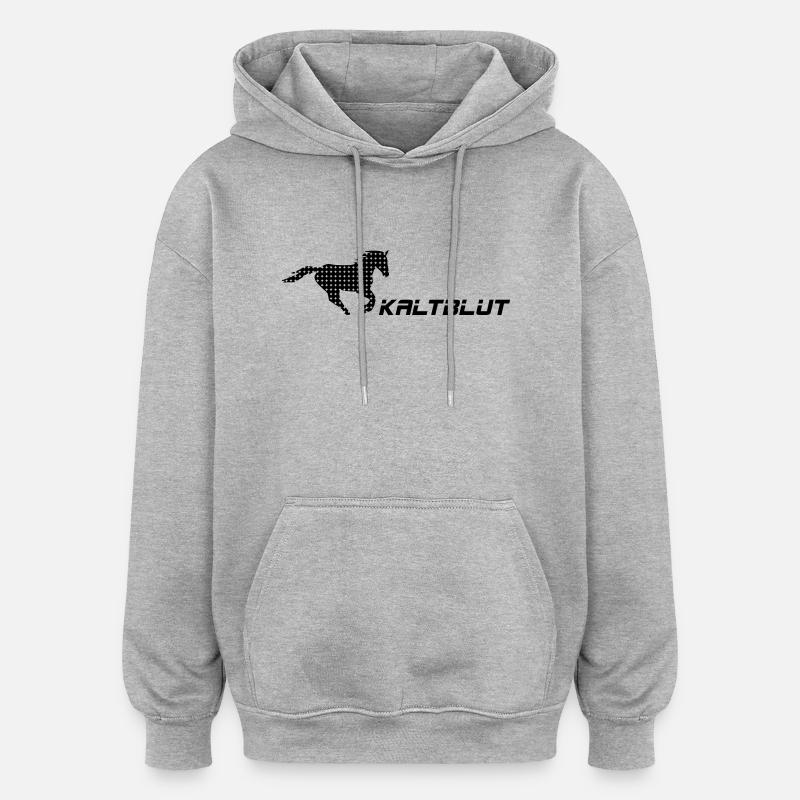 kaltblut - Oversized Unisex Hoodie - Grau meliert