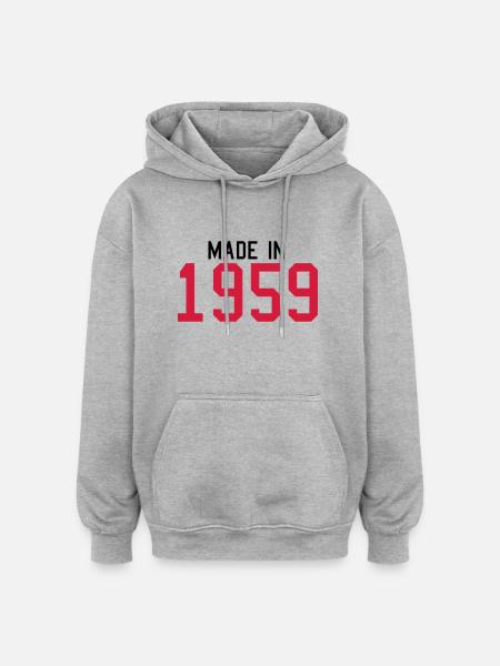 1959 - Oversized Unisex Hoodie - heather grey