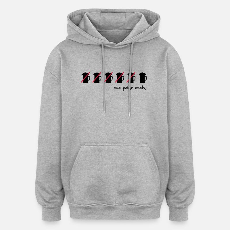 eins geht noch - Oversized Unisex Hoodie - Grau meliert