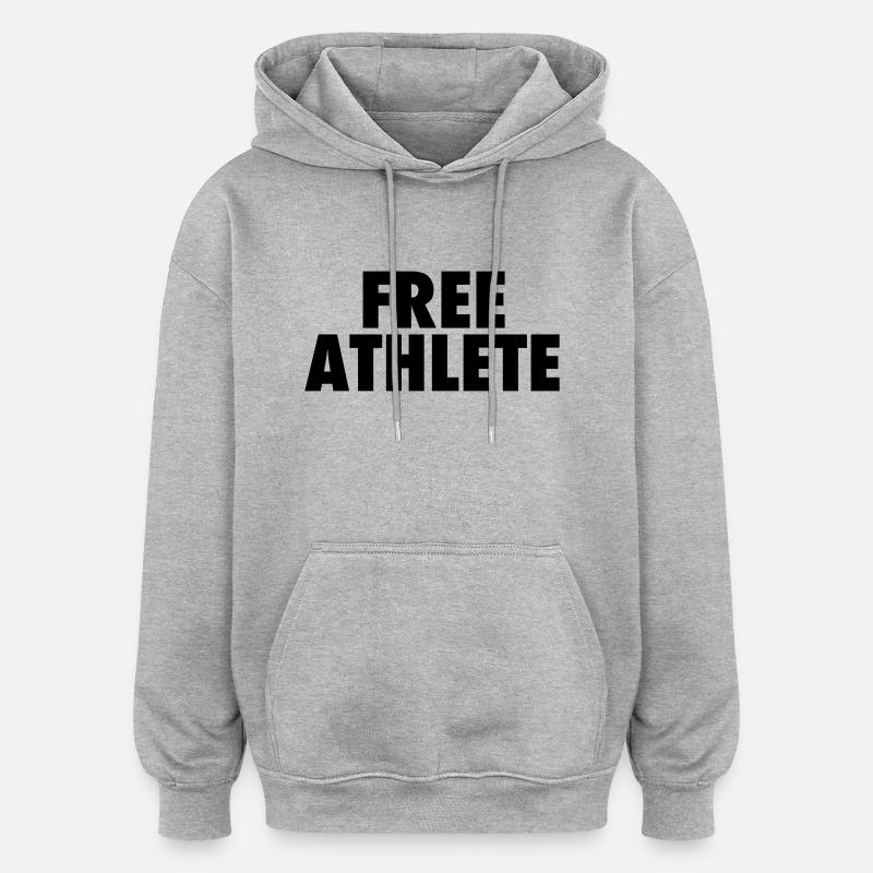 free athlete centered - Oversized Unisex Hoodie - Grau meliert
