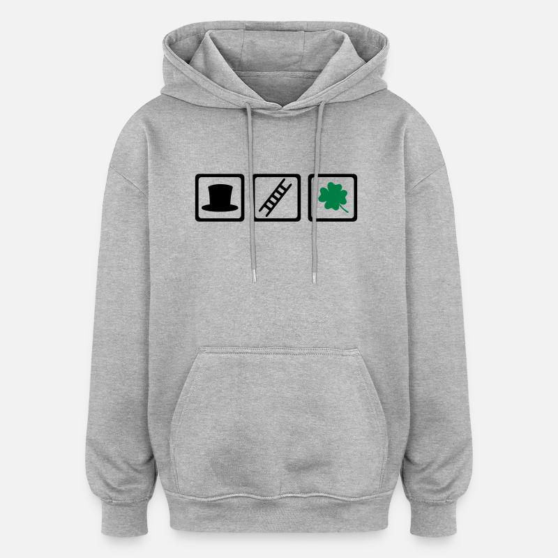 Ramoneur - Sweat à capuche oversize unisexe - gris chiné