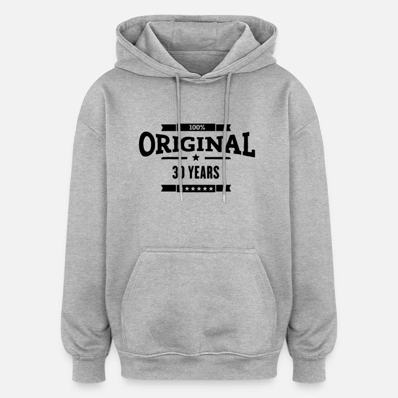 Original 30 Years - Oversized Unisex Hoodie - Grau meliert