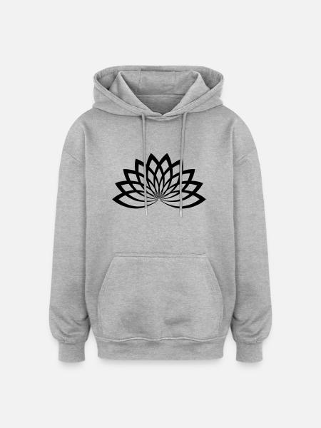 lotus - Oversized Unisex Hoodie - heather grey
