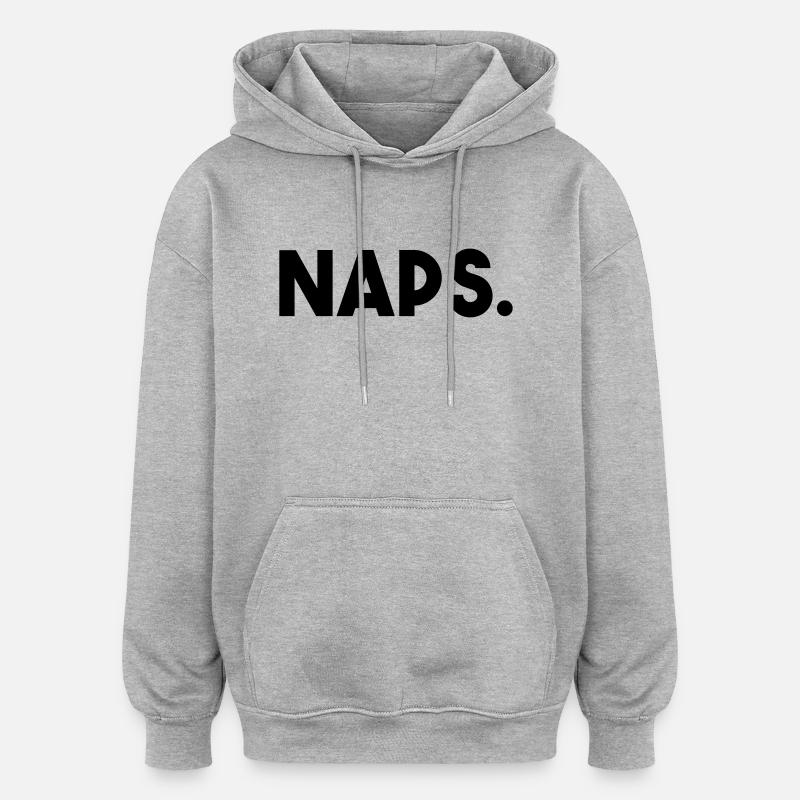 Naps - Sweat à capuche oversize unisexe - gris chiné