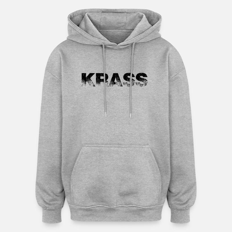 C’est un peu - Sweat à capuche oversize unisexe - gris chiné