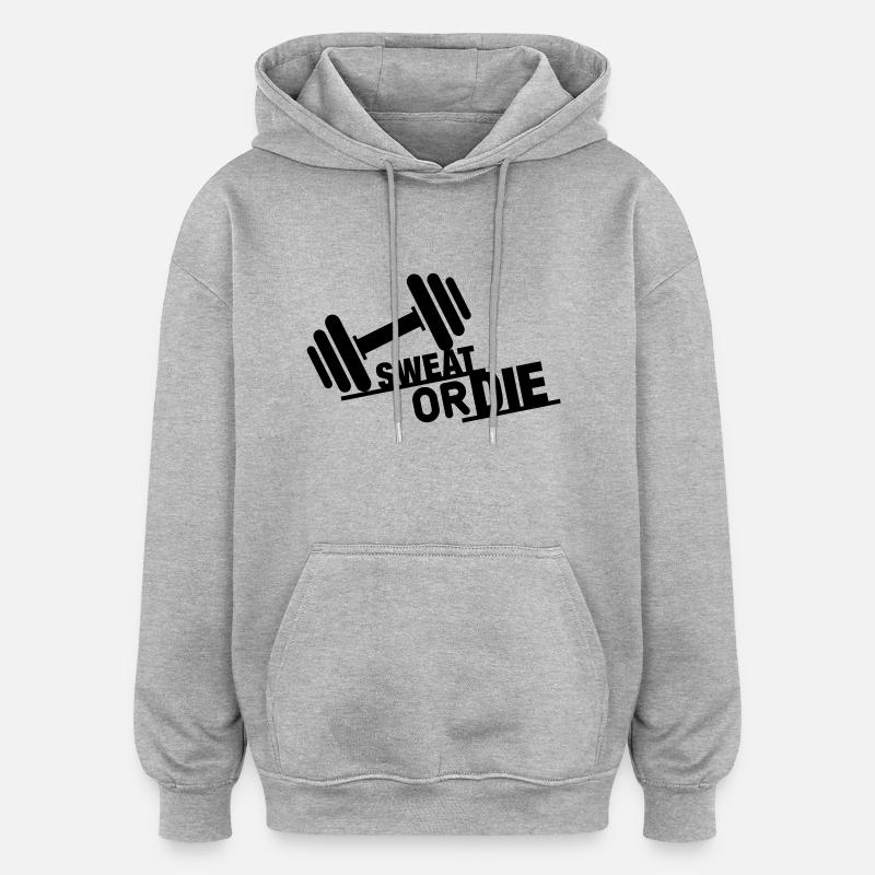 sweat_od_die__2__f1 - Sweat à capuche oversize unisexe - gris chiné