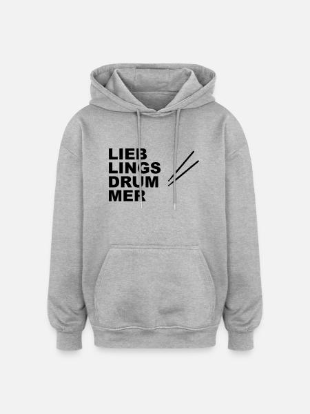 Favourite Drummer - Oversized Unisex Hoodie - heather grey