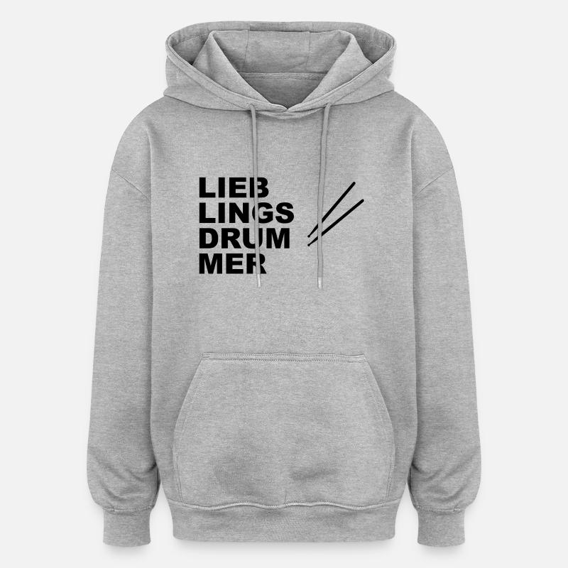 Favourite Drummer - Oversized Unisex Hoodie - heather grey