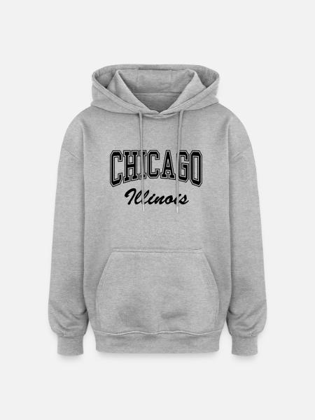 Chicago Illinois - Oversized Unisex Hoodie - heather grey