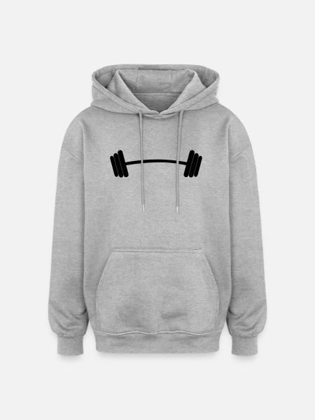 dumbbell - Oversized Unisex Hoodie - heather grey
