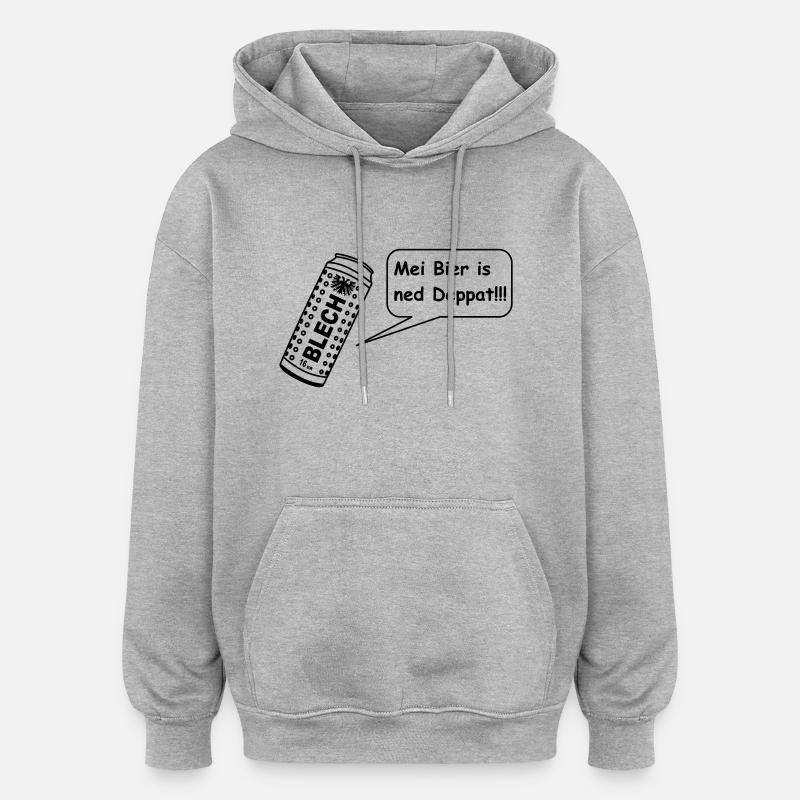 16erblechdeppertwiener - Oversized Unisex Hoodie - Grau meliert