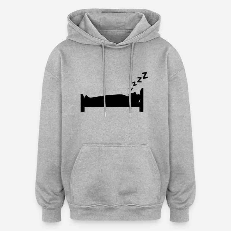 Dormir - Sweat à capuche oversize unisexe - gris chiné