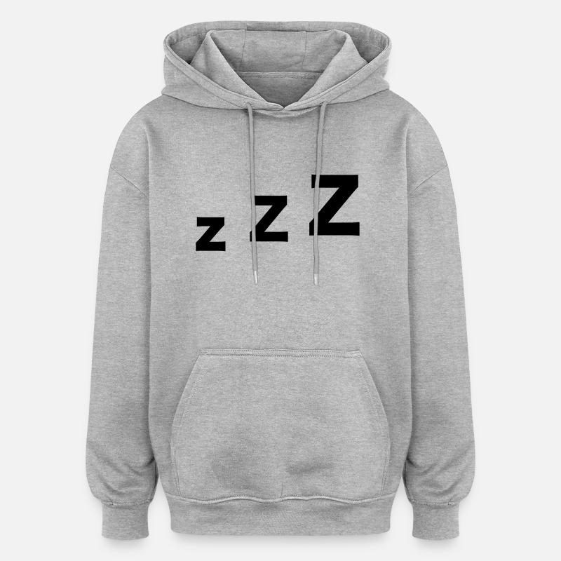 Dormir - Sweat à capuche oversize unisexe - gris chiné