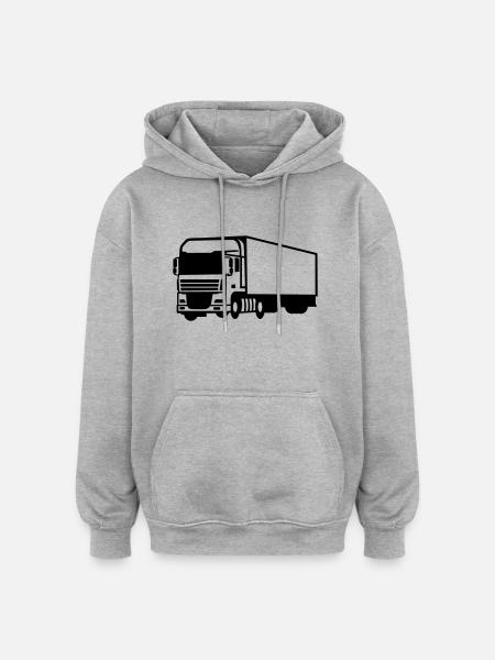 LKW - Oversized Unisex Hoodie - Grau meliert