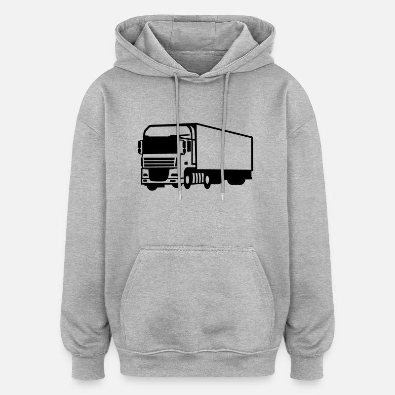 LKW - Oversized Unisex Hoodie - Grau meliert