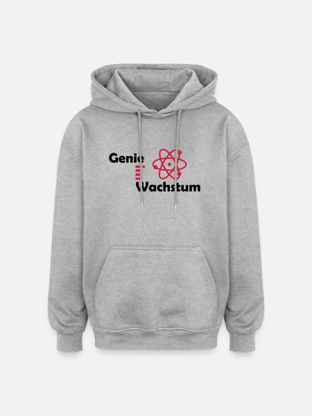 genie im wachstum - Oversized Unisex Hoodie - Grau meliert