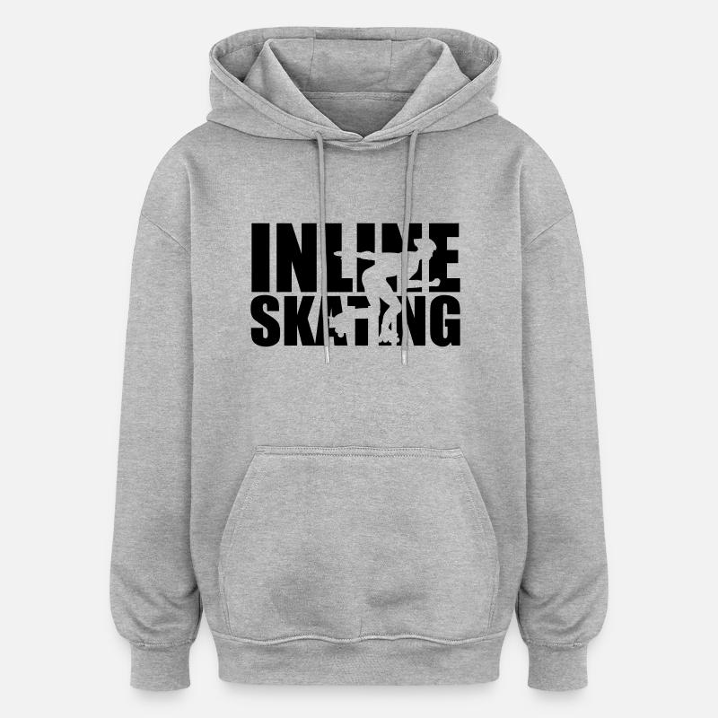 Inline skating - Oversized Unisex Hoodie - heather grey