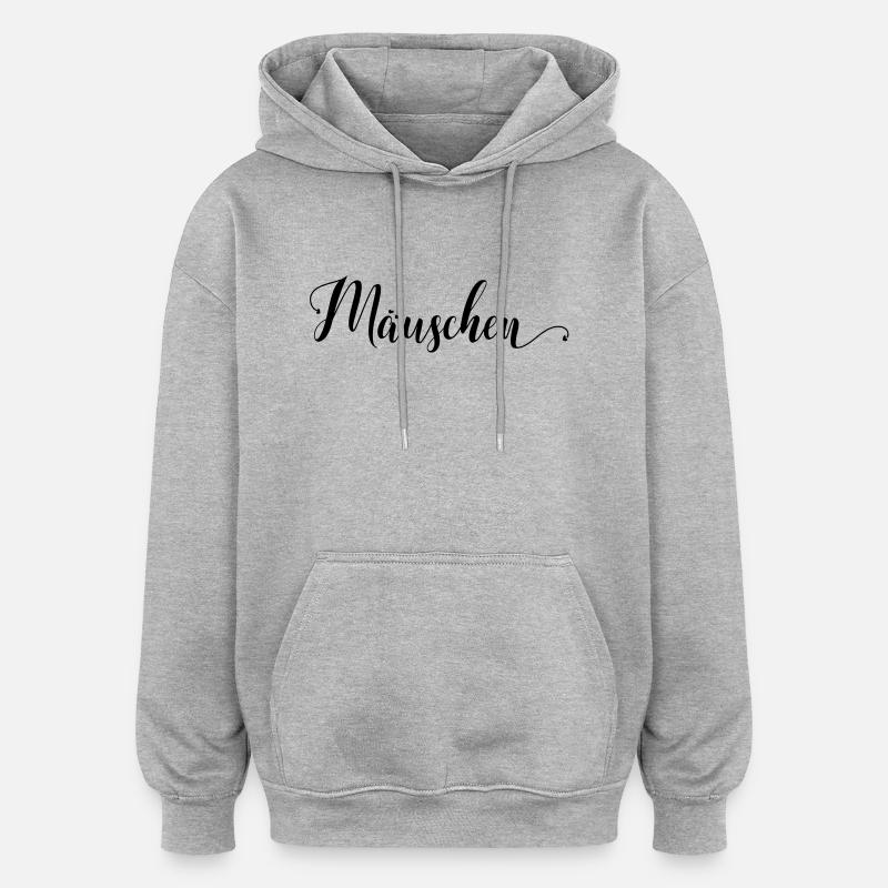 maeuschen - Oversized Unisex Hoodie - Grau meliert