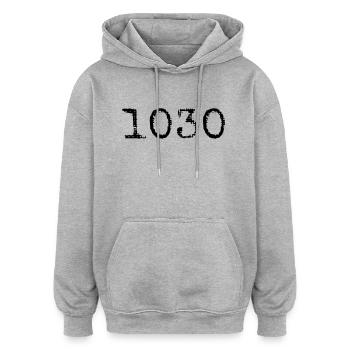 1030 Wien Bezirk Zahlen Landstraße Geschenk Shirt - Oversized Unisex Hoodie - Grau meliert - Vorne - Noah (186cm)
