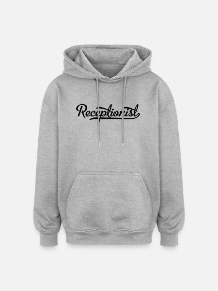 Receptionist - Oversized Unisex Hoodie - heather grey