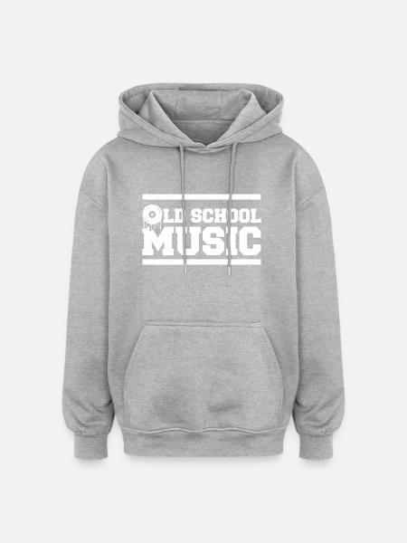 Old School Music - Oversized Unisex Hoodie - heather grey