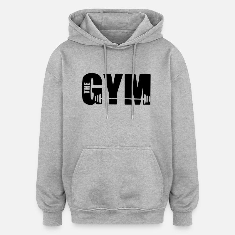 la salle de sport - Sweat à capuche oversize unisexe - gris chiné