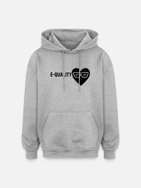E-QUALITY - Oversized Unisex Hoodie - heather grey