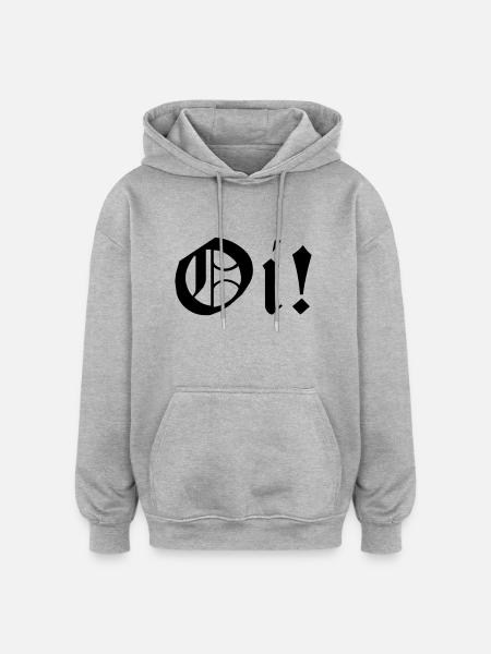 Working Class Skinhead Oi! Antiracist Bootboys My - Oversized Unisex Hoodie - heather grey