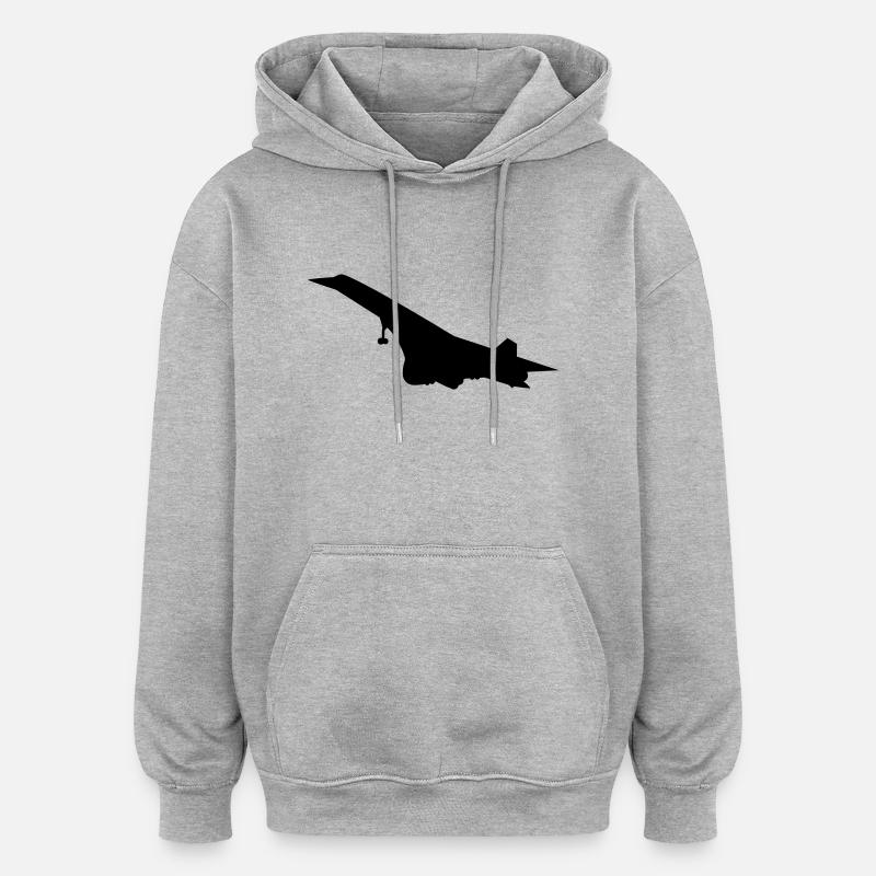 concorde - Oversized Unisex Hoodie - Grau meliert