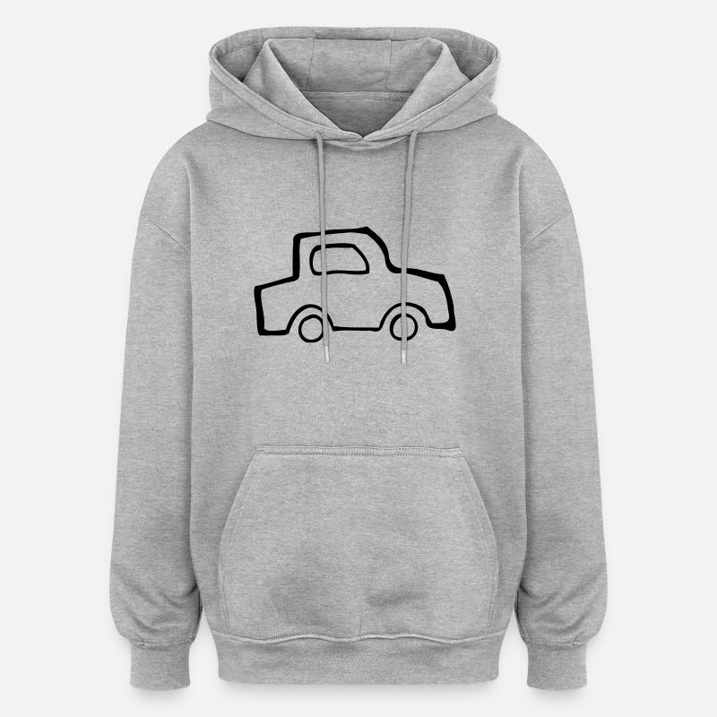 Auto - Oversized Unisex Hoodie - Grau meliert