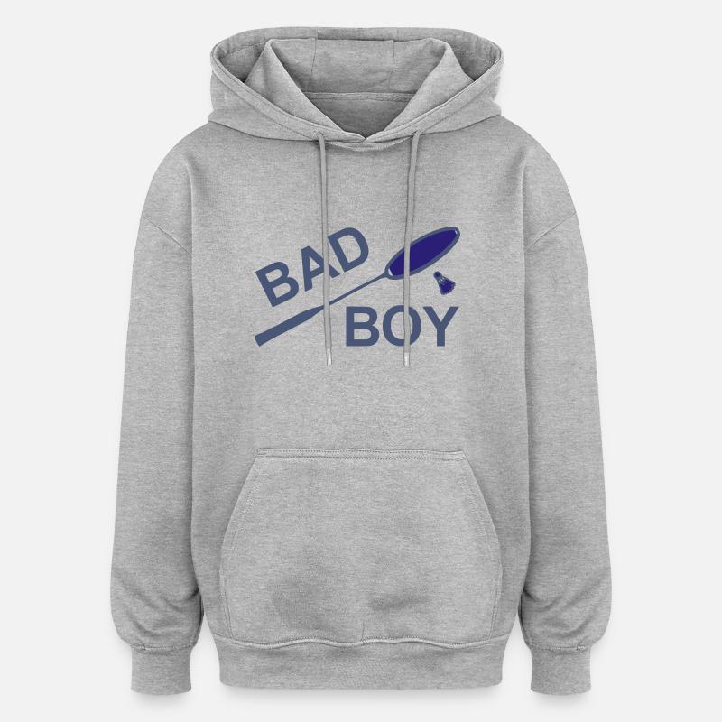 bad boy 2 - Sweat à capuche oversize unisexe - gris chiné