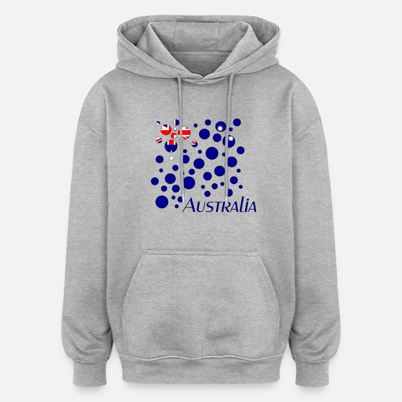 Australia - Oversized Unisex Hoodie - Grau meliert