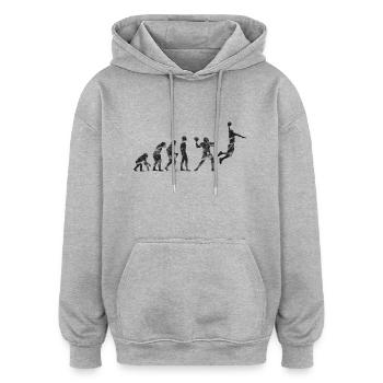 Basket-ball Evolution Basketball Basket - Sweat à capuche oversize unisexe - gris chiné - Devant - Noah (186cm)