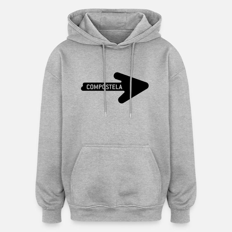 Compostela - Sweat à capuche oversize unisexe - gris chiné