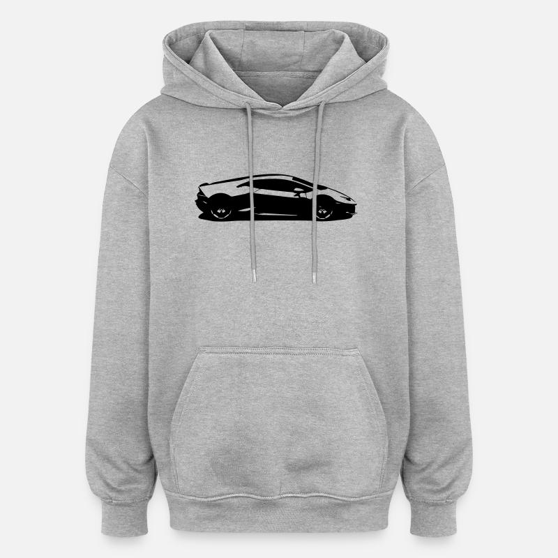 lamborgihini - Sweat à capuche oversize unisexe - gris chiné