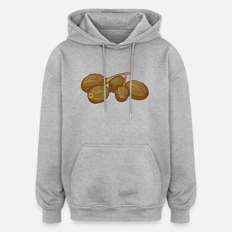 Câpres câpres - Sweat à capuche oversize unisexe - gris chiné