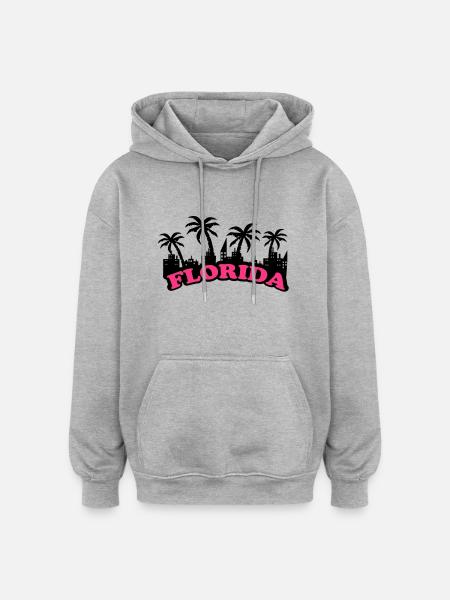 florida - Sweat à capuche oversize unisexe - gris chiné