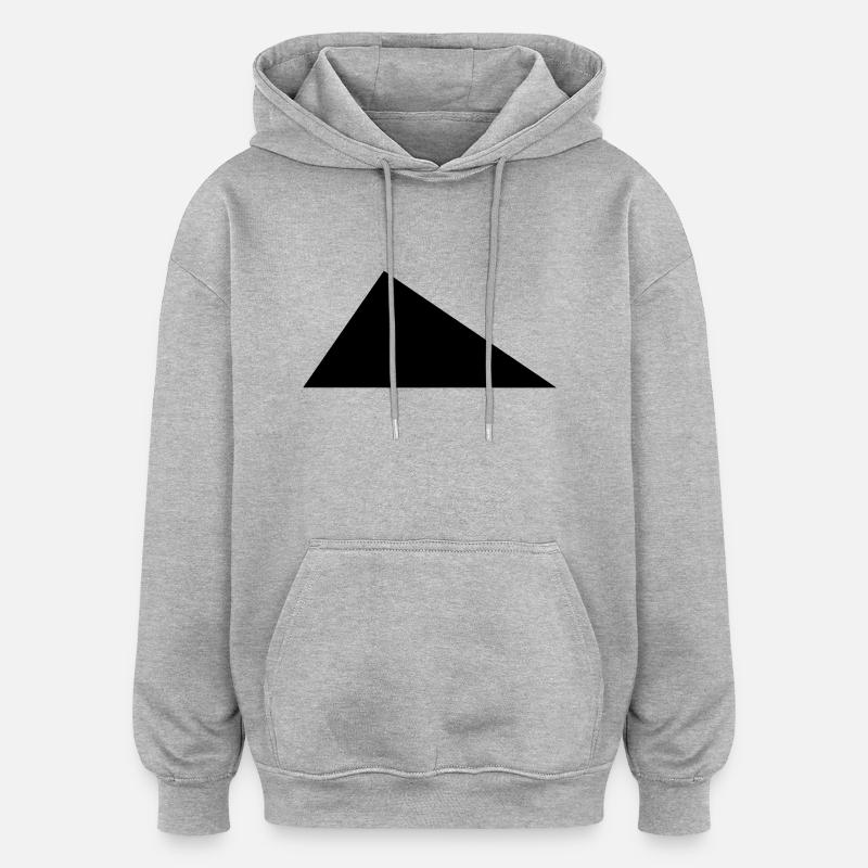 Triangle perpendiculaire / / angle droit / / - Sweat à capuche oversize unisexe - gris chiné